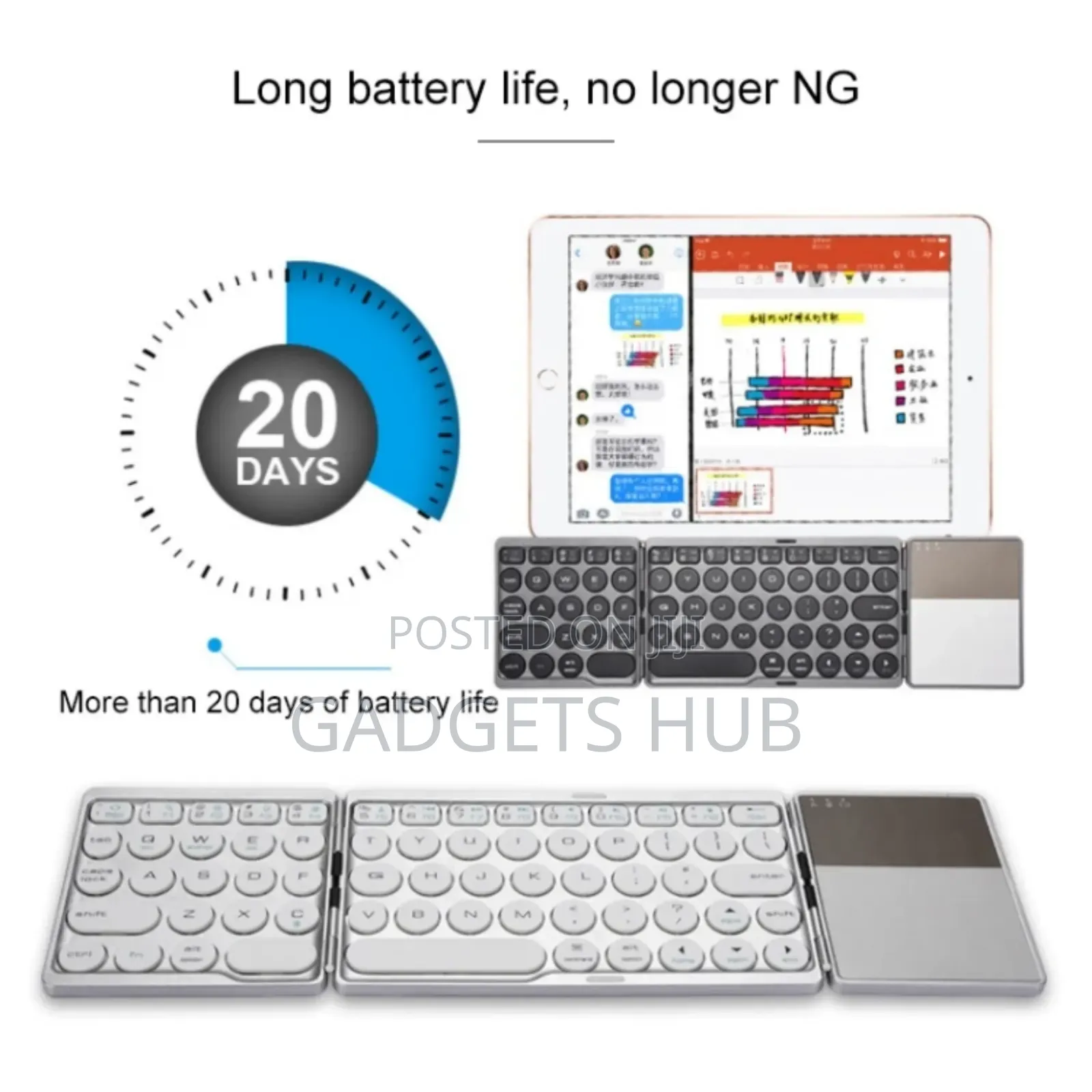 2 in 1 Rechargeable Wireless
Keyboard With Touchpad