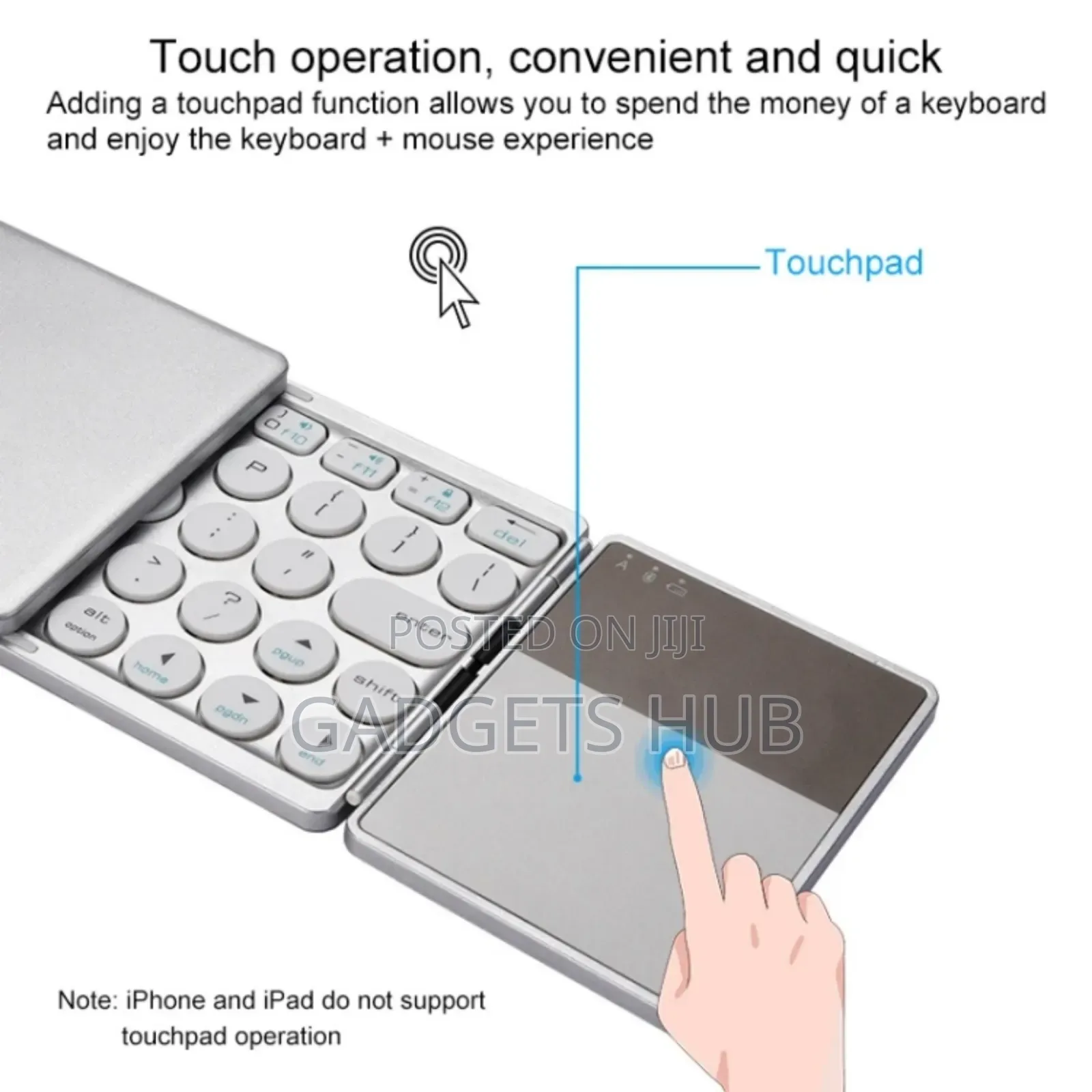 2 in 1 Rechargeable Wireless
Keyboard With Touchpad
