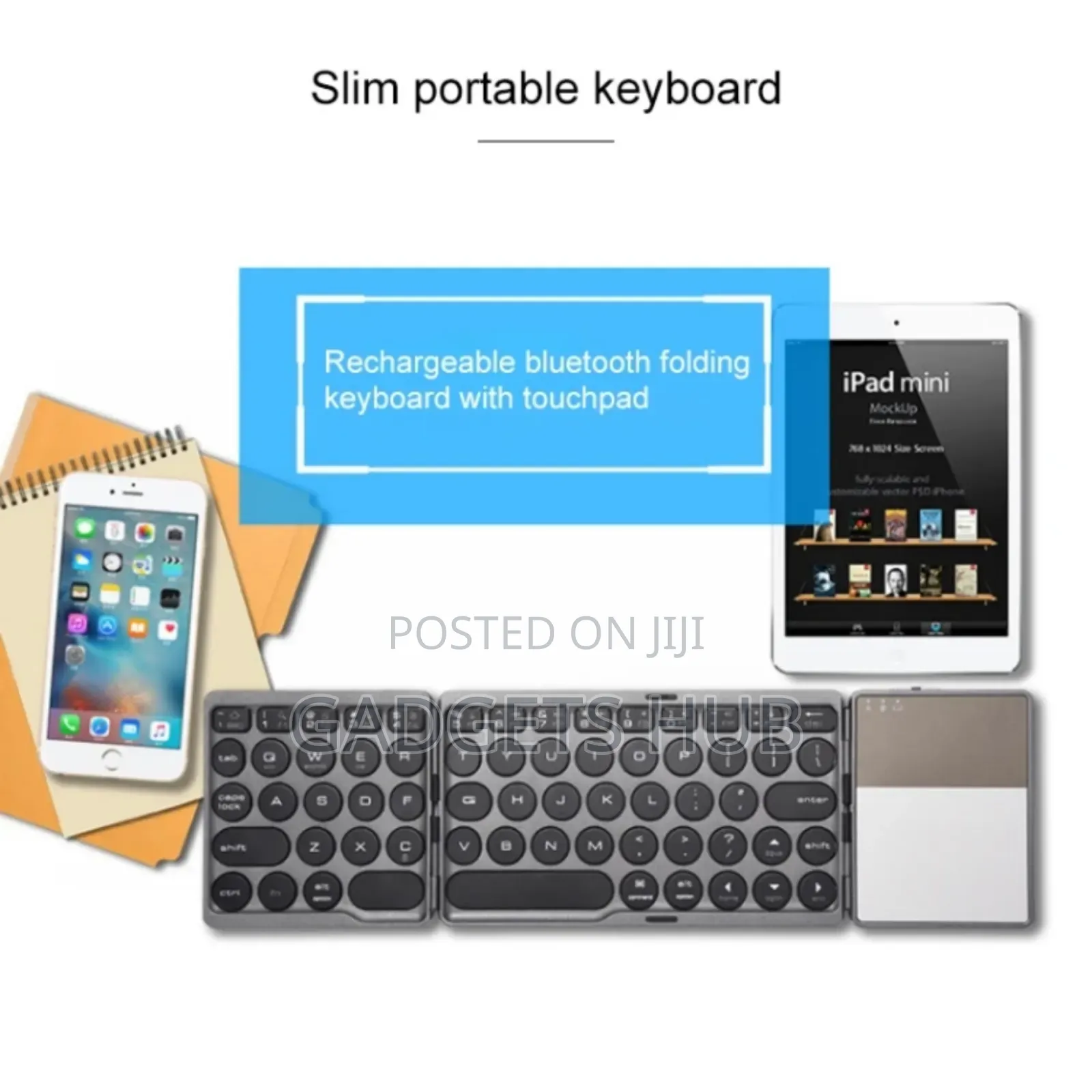2 in 1 Rechargeable Wireless
Keyboard With Touchpad