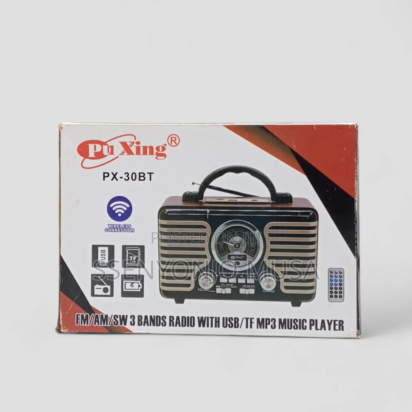 Puxing Px-30bt Fm/Am/Sw 3-Band Radio With Usb/Tf Mp3 Player Bluetooth