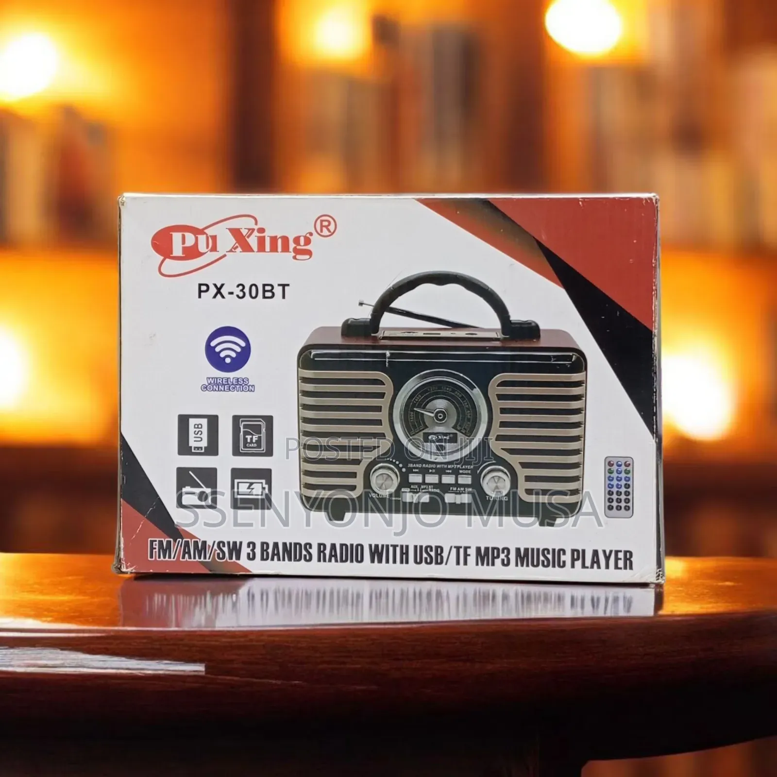 Puxing Px-30bt Fm/Am/Sw 3-Band Radio With Usb/Tf Mp3 Player Bluetooth