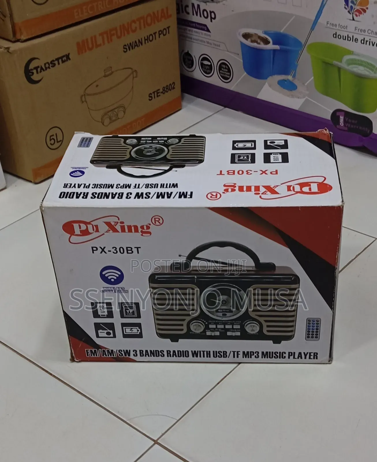 Puxing Px-30bt Fm/Am/Sw 3-Band Radio With Usb/Tf Mp3 Player Bluetooth