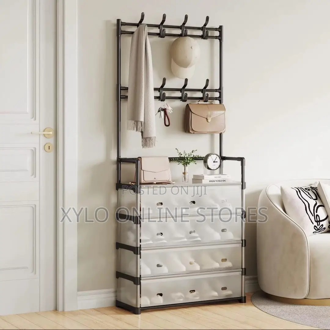 Multifunctional Shoe Rack With a Coat Hanger