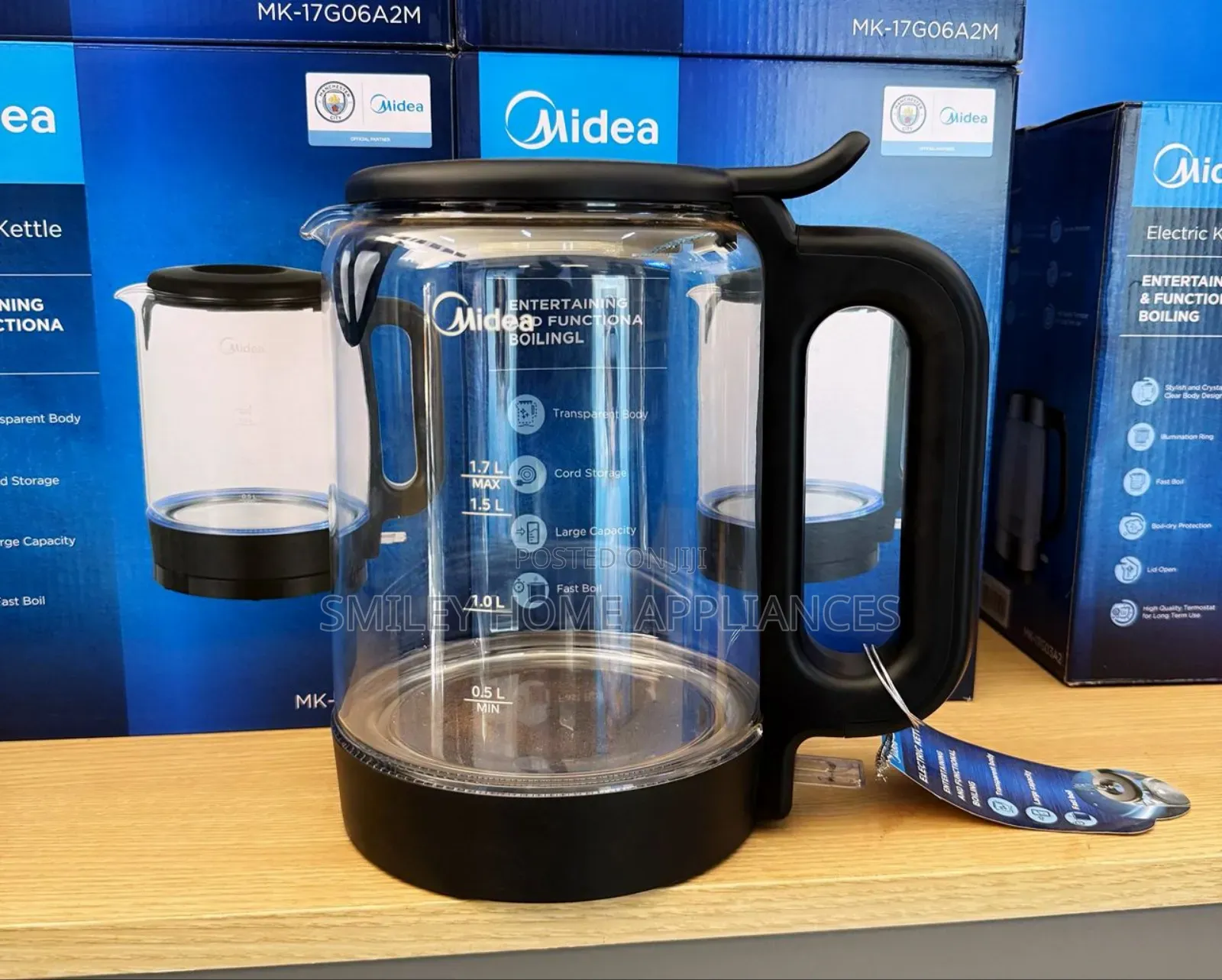 Midea 1.7ltrs Glass Water Electric Percolator at 20% Discount Price