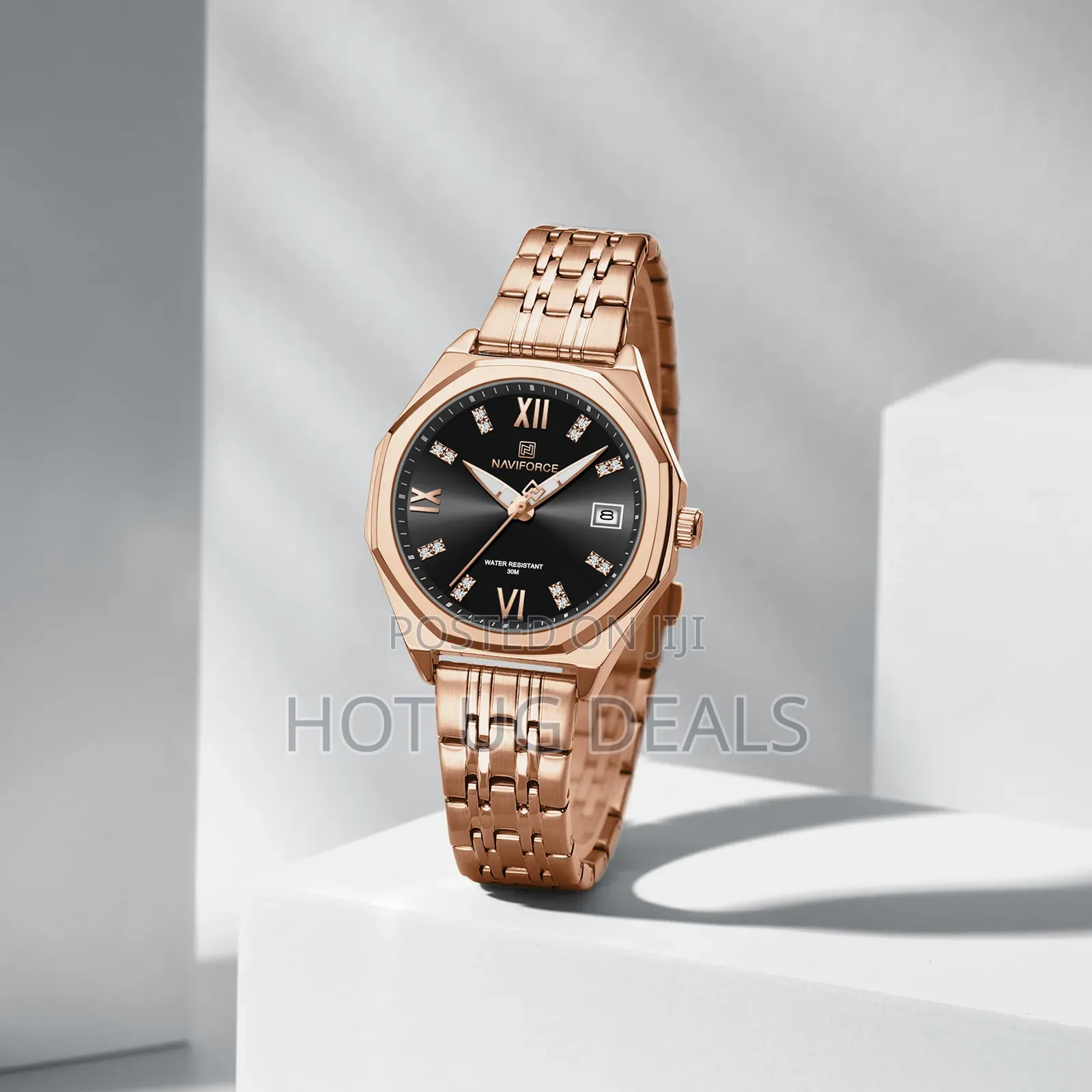 Naviforce Stainless Steel Womens Analog Watch - Rse Gold