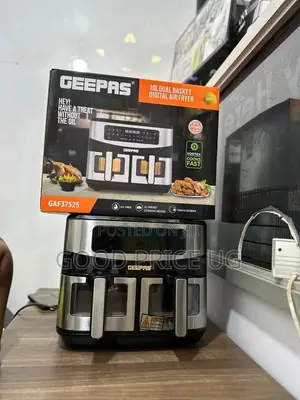 Geepas 10l Dual Basket Digital Air Fryer Gaf37525