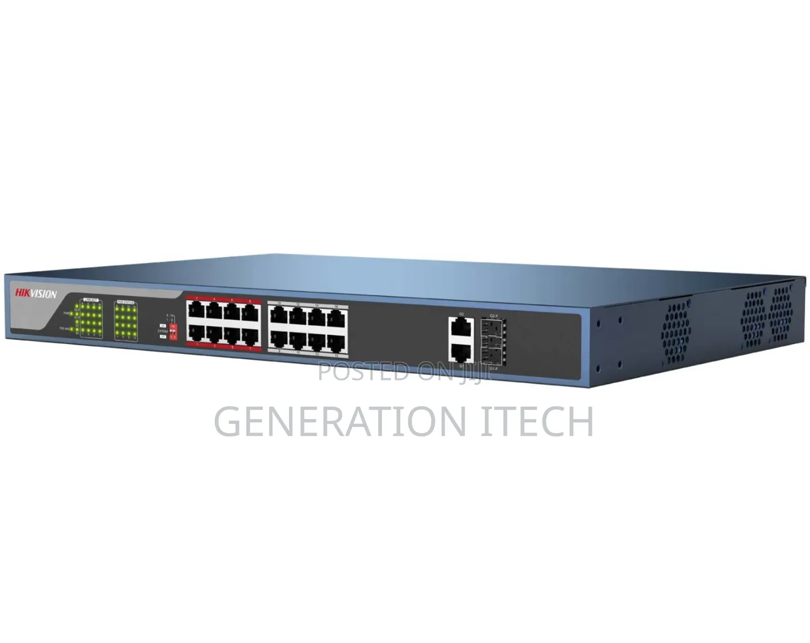 Hikvision 16 Ports
Gigabit  Poe Switch With 2 X Gig Uplink