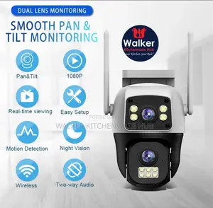 Wifi CCTV Dual Lens 4+4mp, 360° Rotation, 2-Way Talk, Night Vision