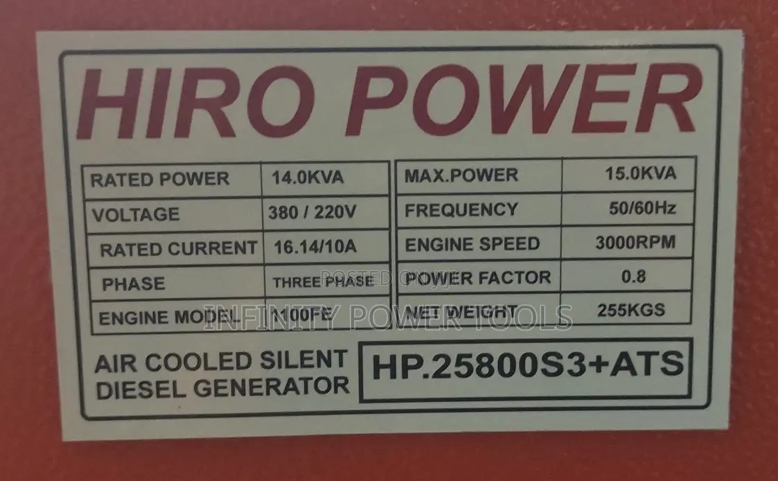 Silent Diesel Generator 15kva 3 Phase