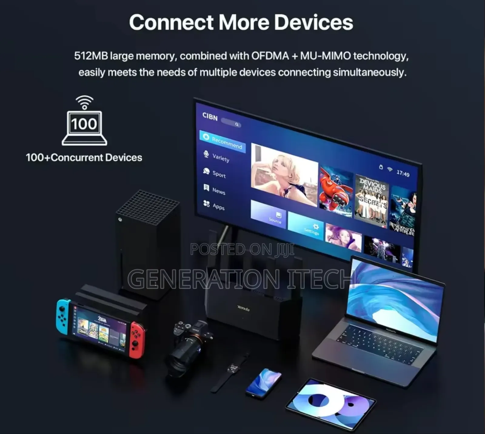 Router Tenda Wifi 7 Te6l Pro Be5100 Double Bande Gigabit 5g