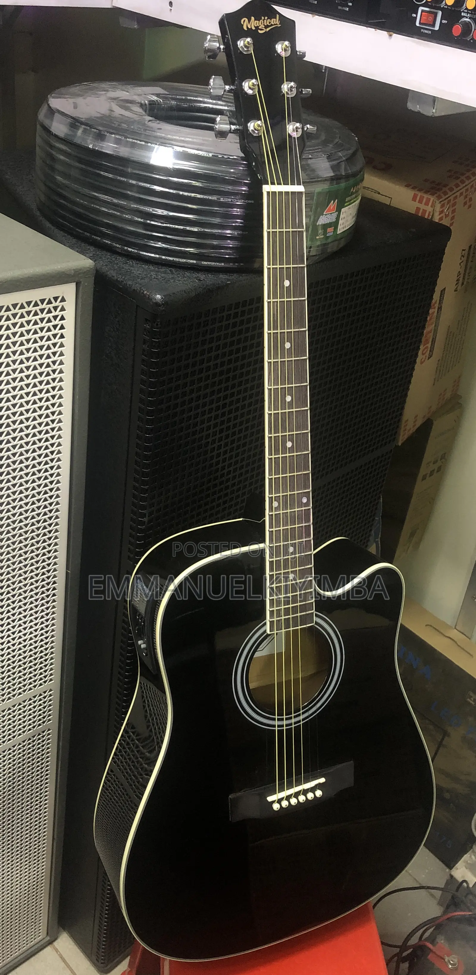 Magical Acoustic Guitar Black N