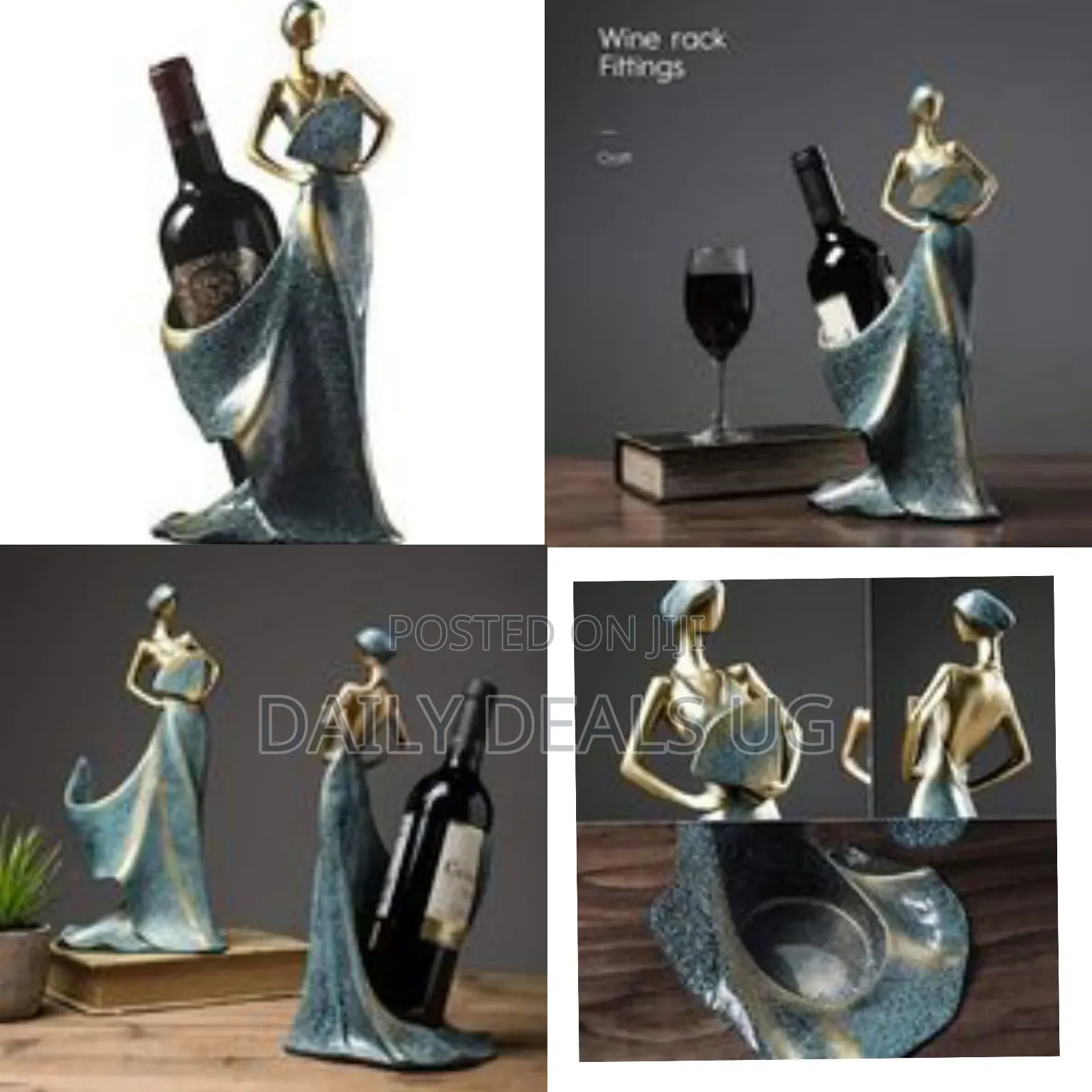 Wine Rack Whisky Holder Shelf Bottle Stand Decoration, Blue