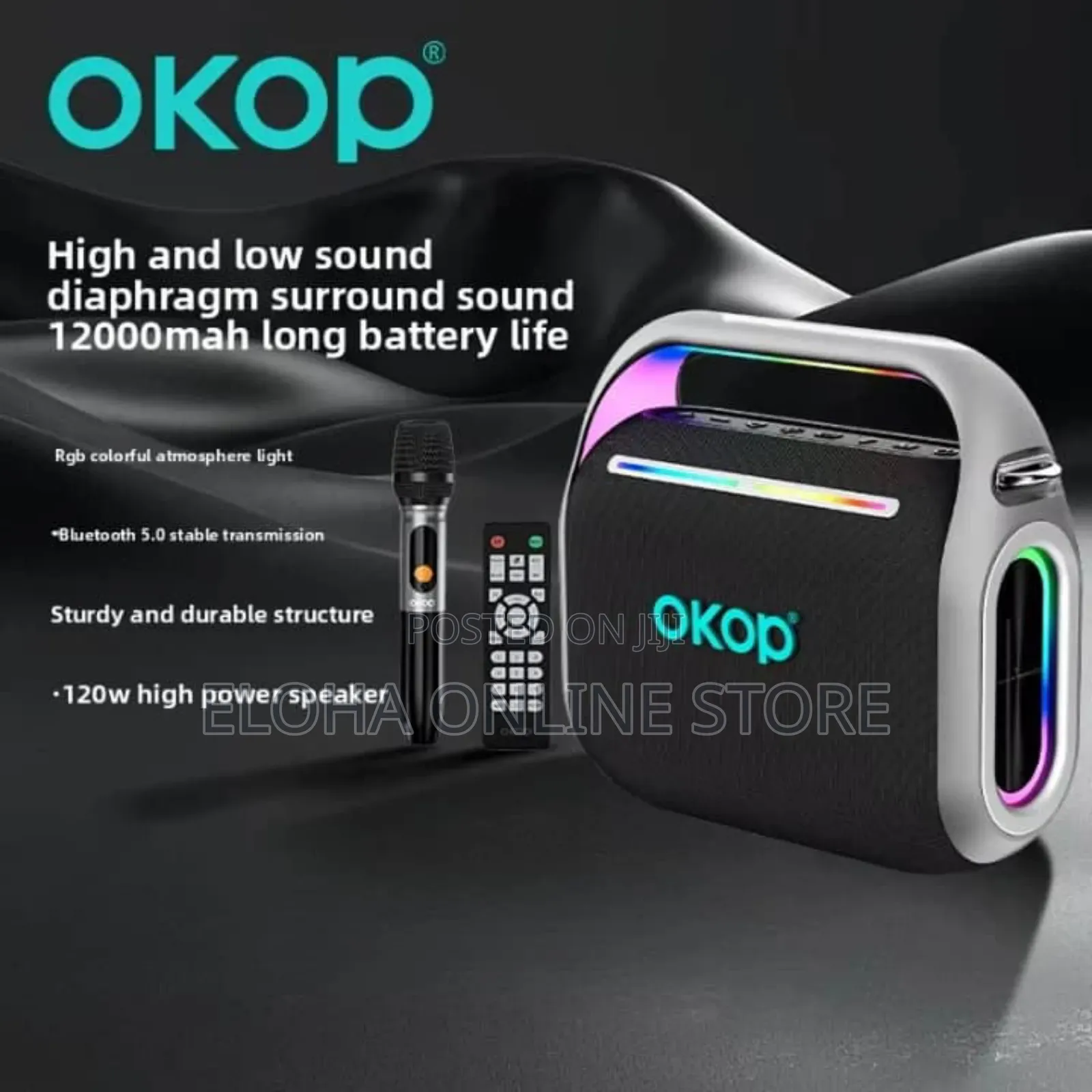 Okop Portable Base Wireless Karaoke Speaker