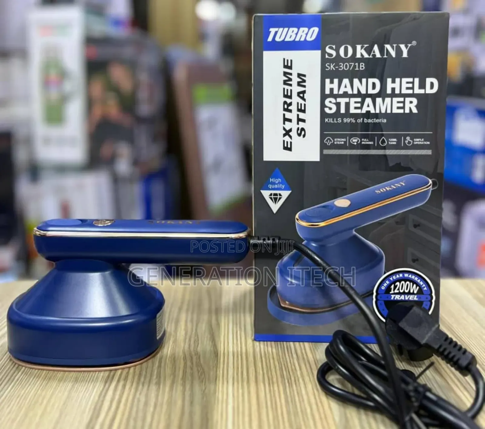 Sokany Hand Held Travel Steam Iron With 125ml Water Tank
