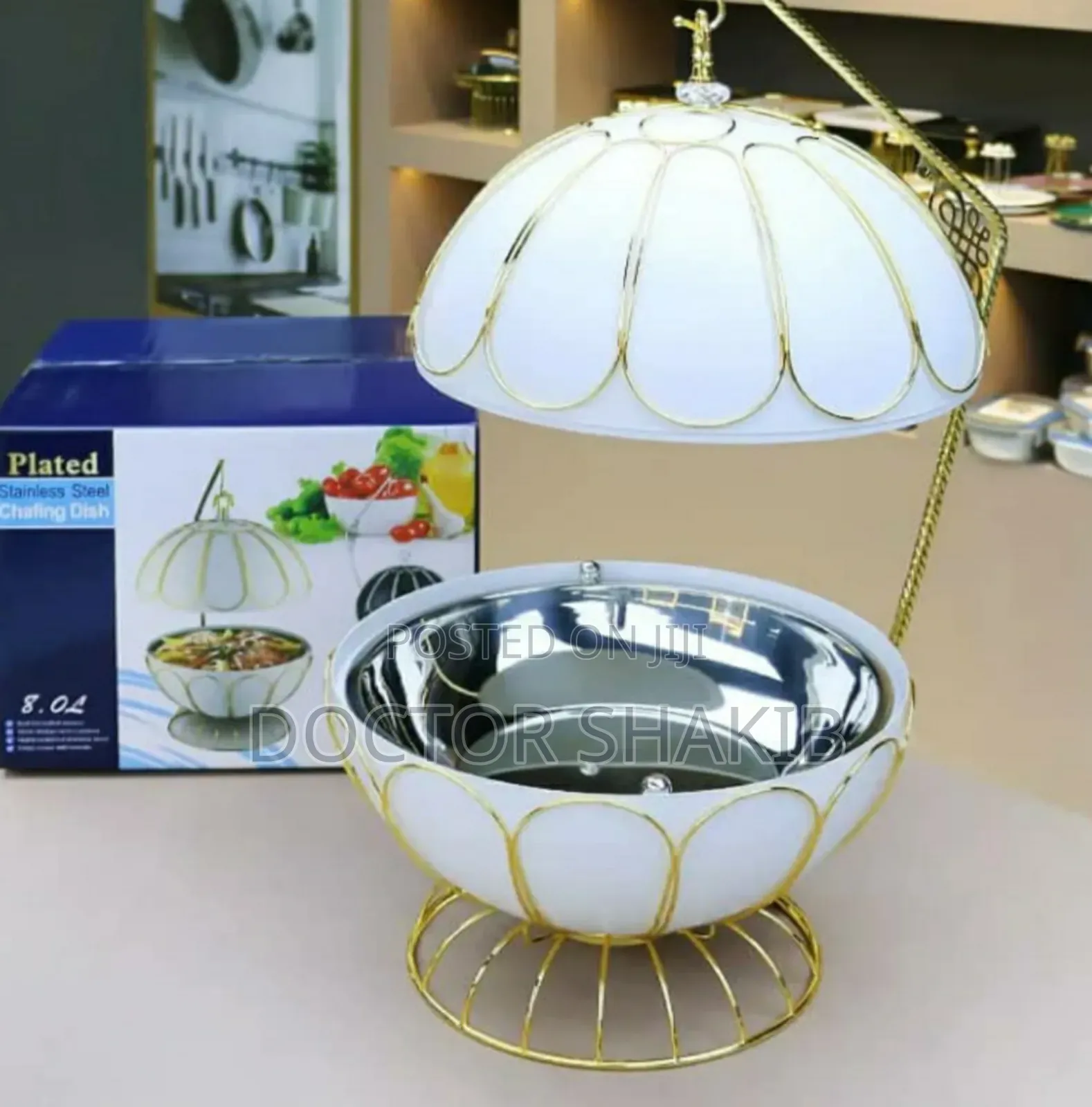 Brans New Stainless Steel Round Chafing Dish Buffet Set