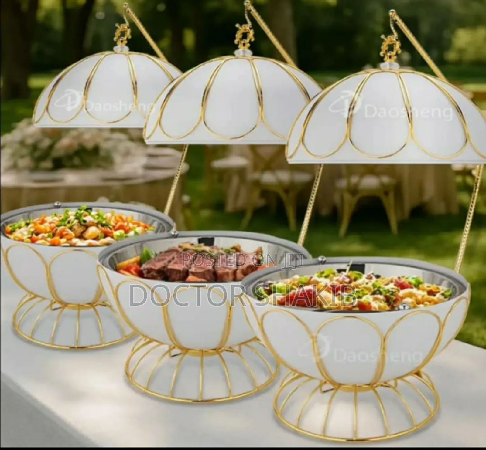 Brans New Stainless Steel Round Chafing Dish Buffet Set