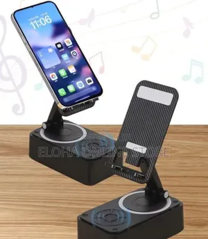 Bluetooth Speaker With a Built-in Phone Holder 