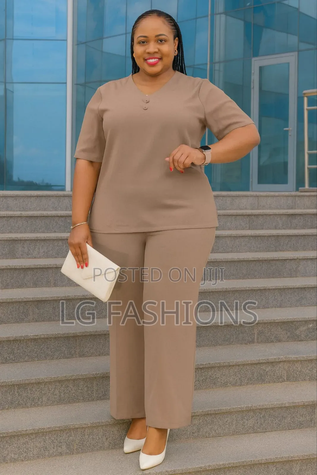 Ladies Plain Two Piece Pant and Trouser