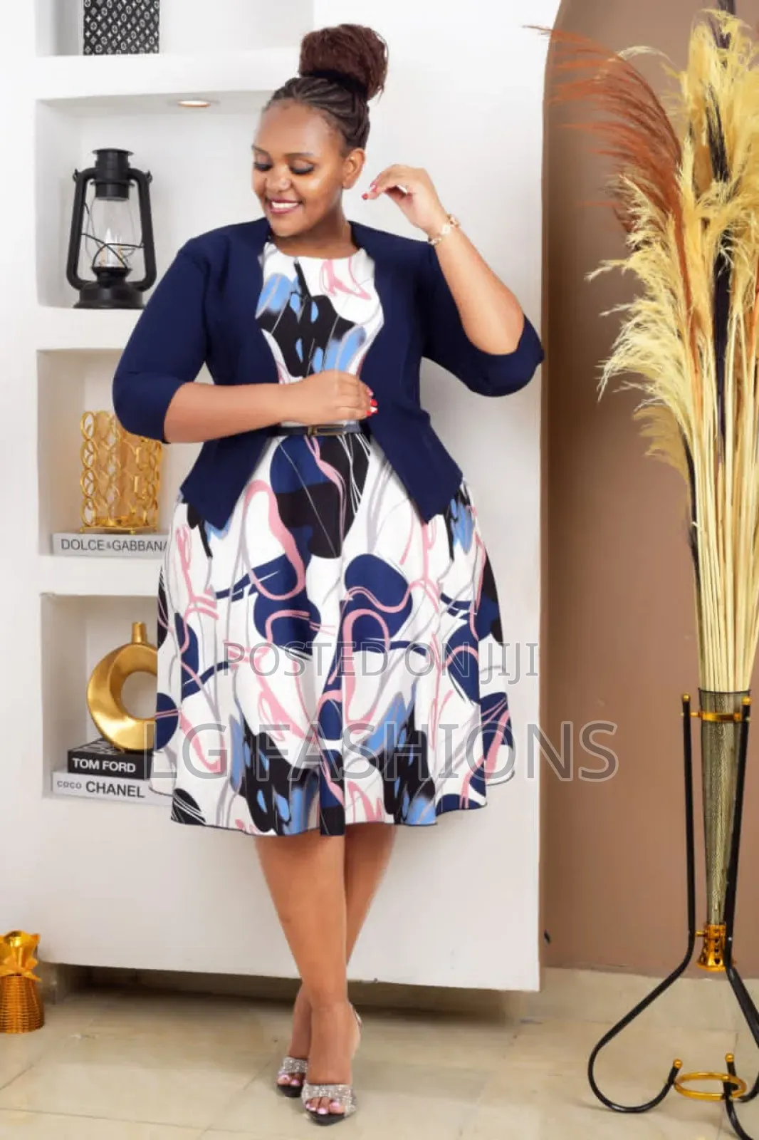 Ladies Floral Two Piece Coat and Dress
