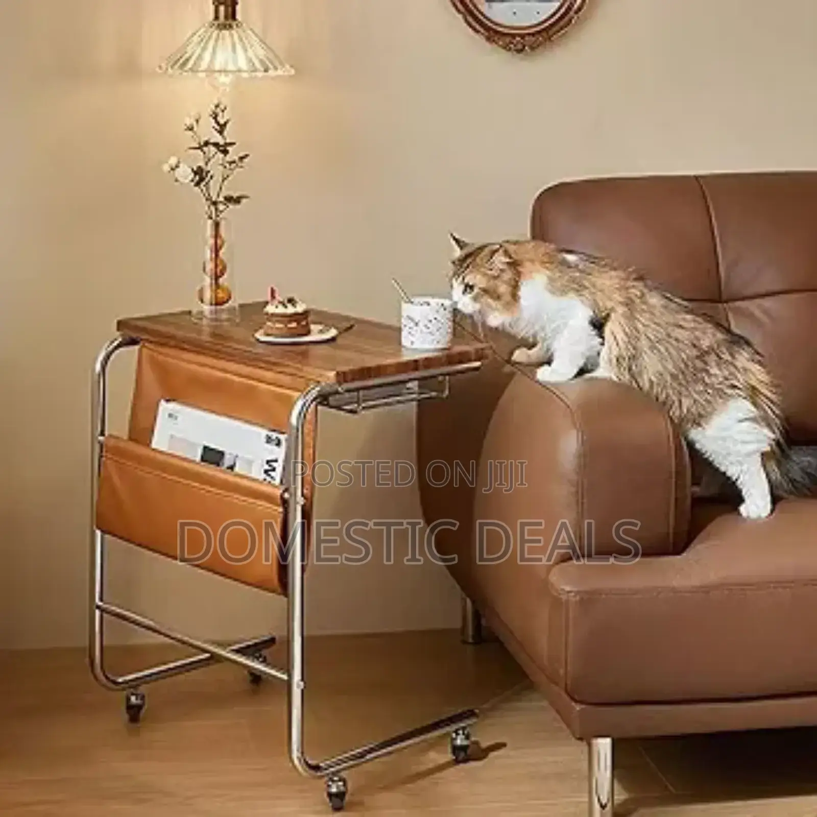 Multifunctional Rolling Side Table