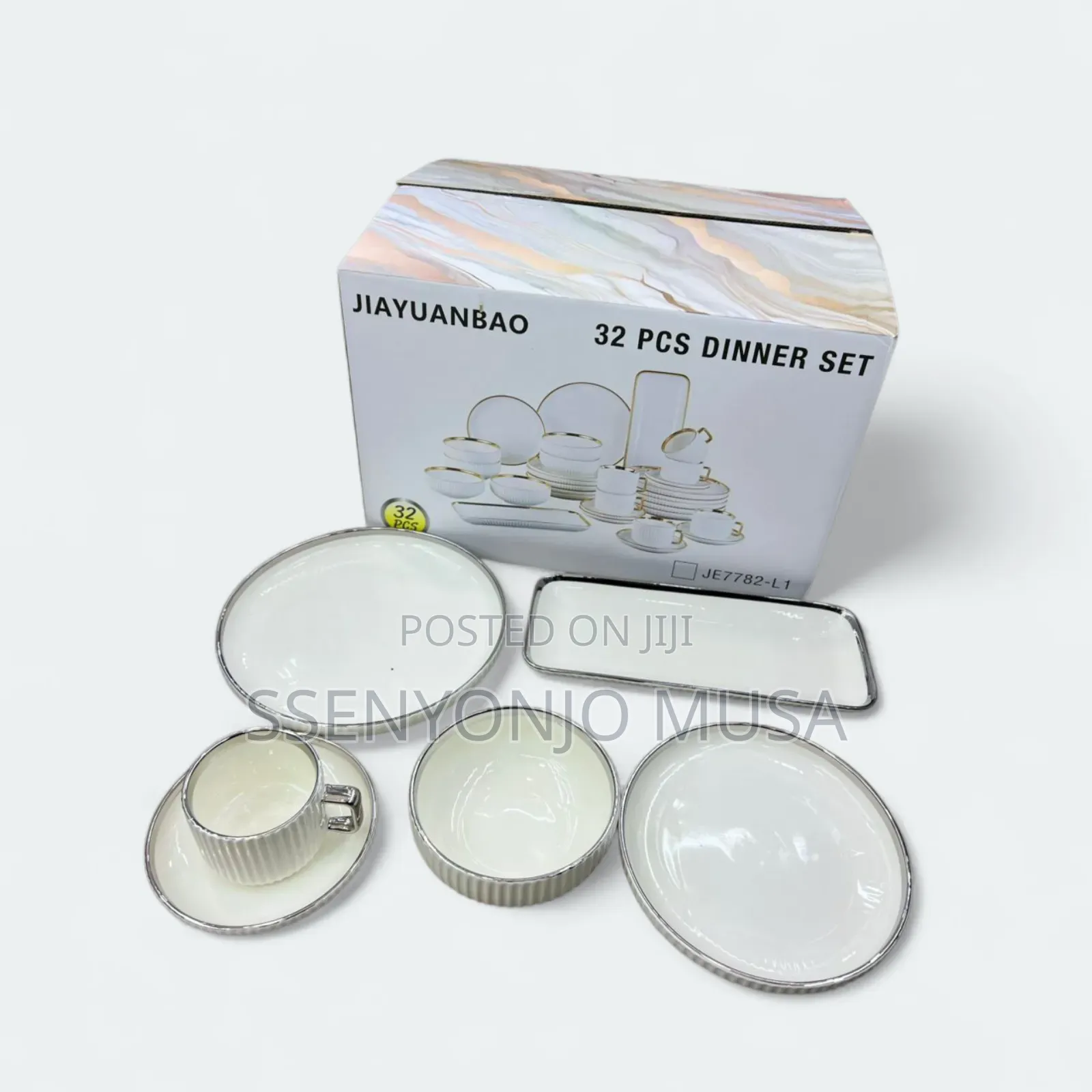 Jiayuanbao 32pcs Premium Porcelain Dinner Set – Model Je7782-L1