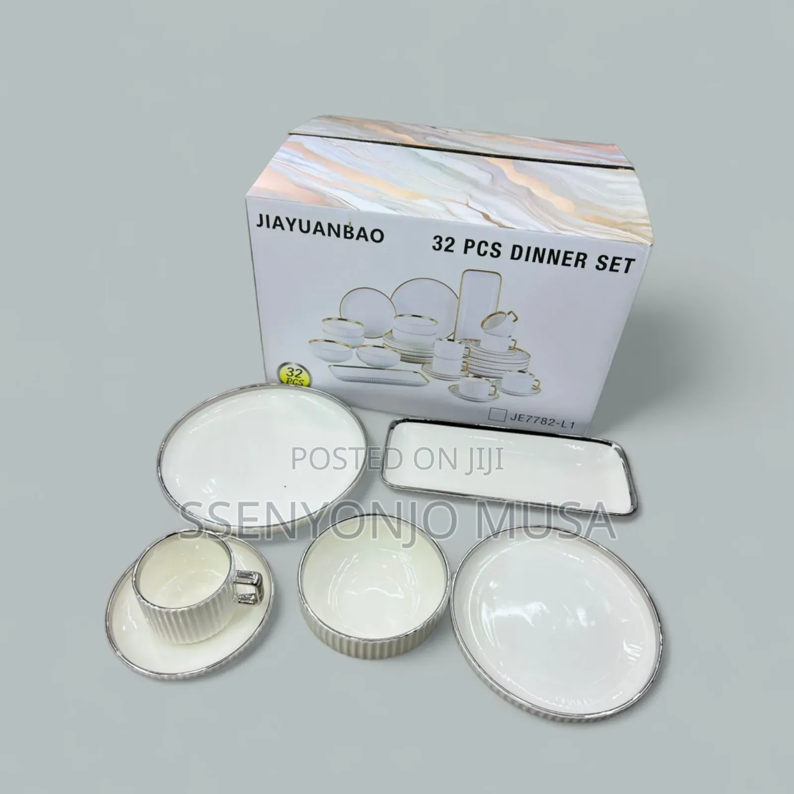 Jiayuanbao 32pcs Premium Porcelain Dinner Set – Model Je7782-L1