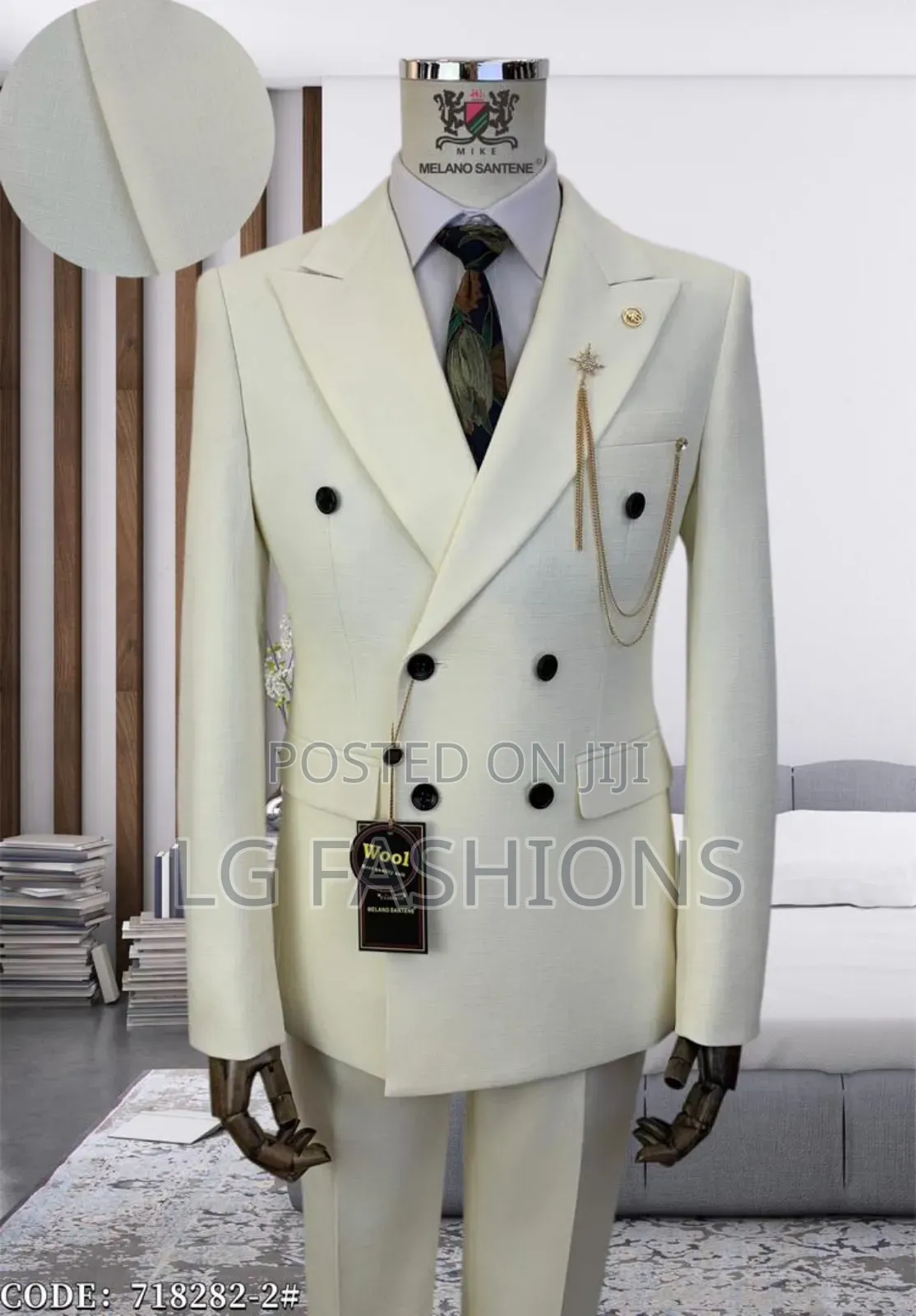 White Double Breast Suits for Men