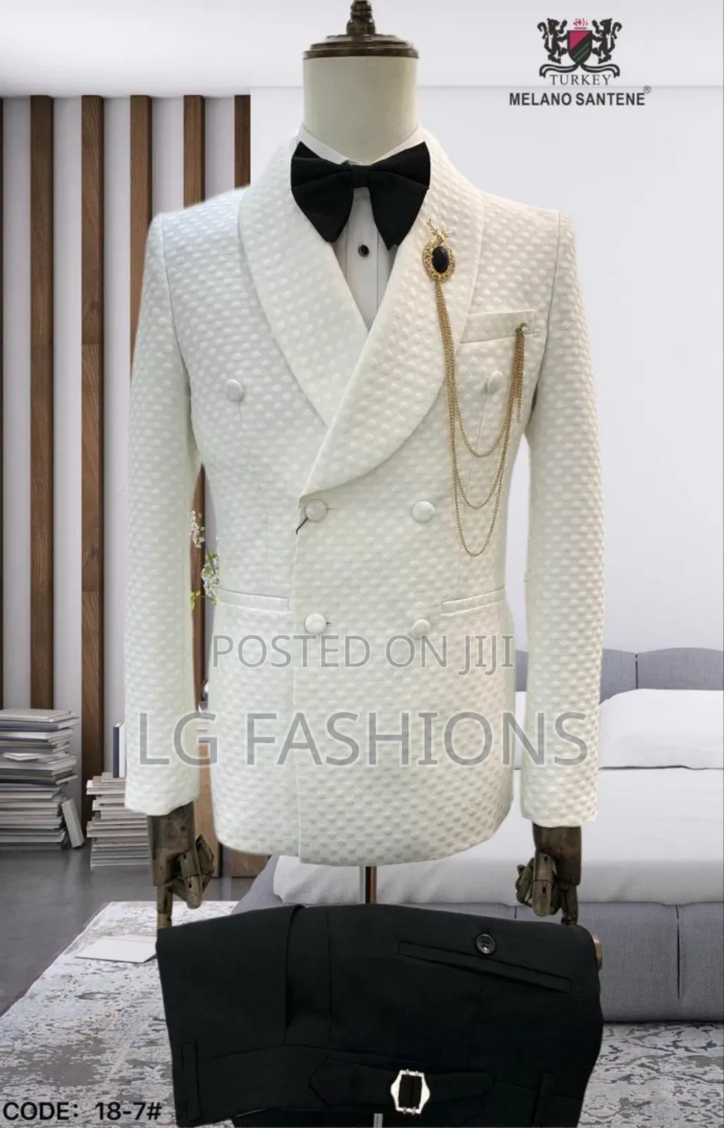 White Double Breast Suits for Men
