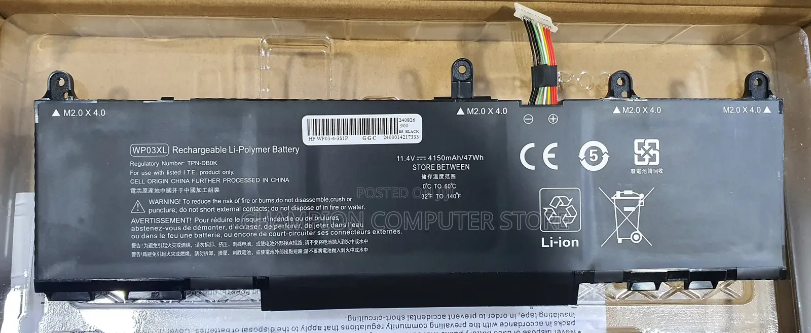 Hp Wp03xl for Elitebook X360 1040 G9 G10 Zbook Firefly 14 G9 G10 Serie