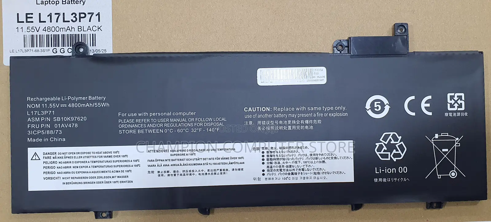 Lenovo Thinkpad T480s L17l3p71 L17m3p71 L17s3p71 L17m3p72 01av480