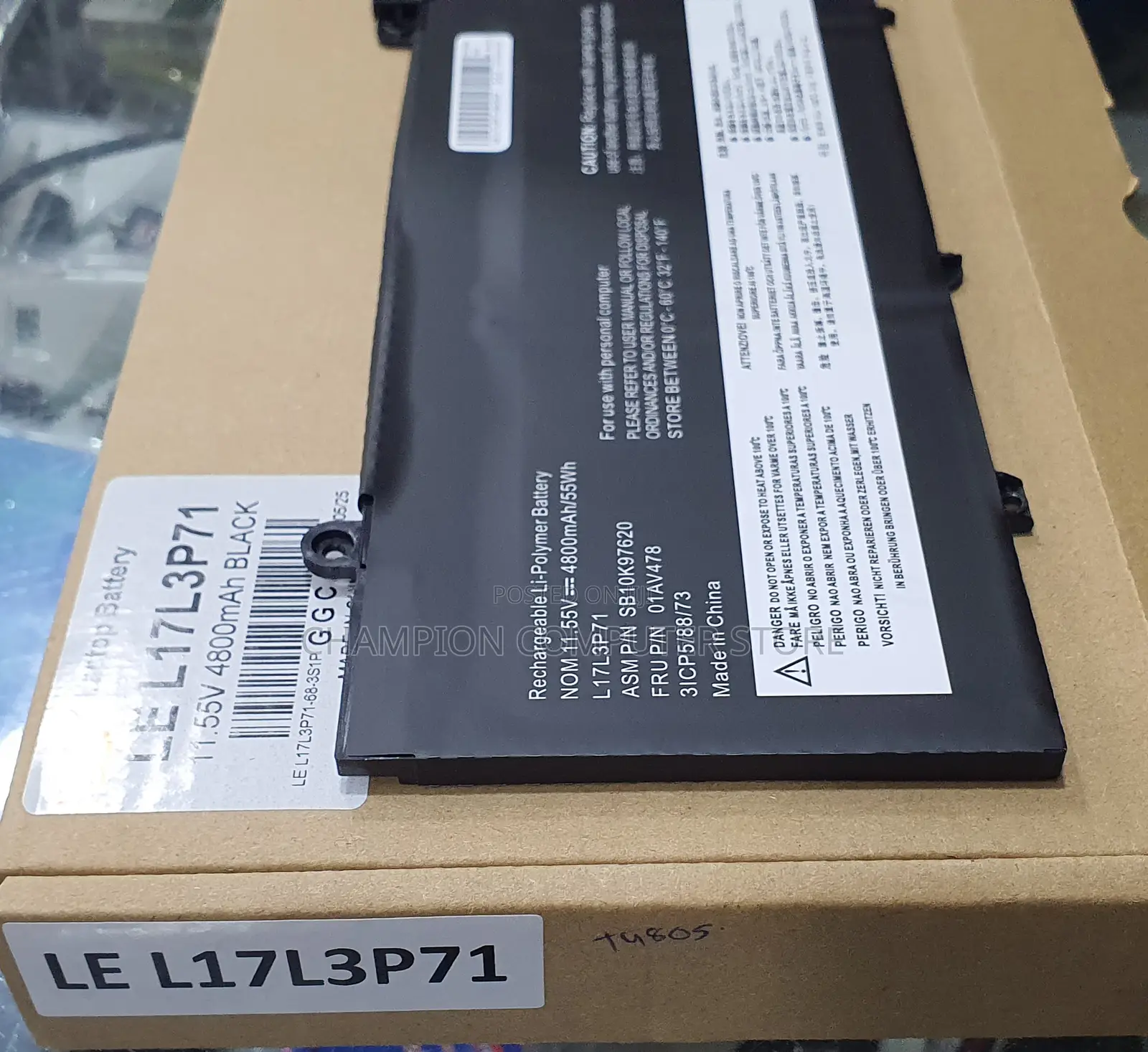 Lenovo Thinkpad T480s L17l3p71 L17m3p71 L17s3p71 L17m3p72 01av480
