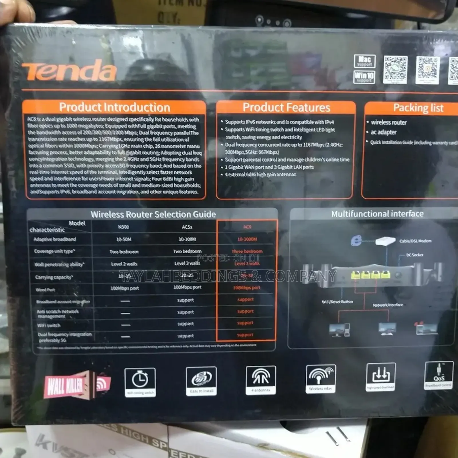Tenda India Ac1200 Wireless Gigabit Router Wi-Fispeed Up to 867mbps5g