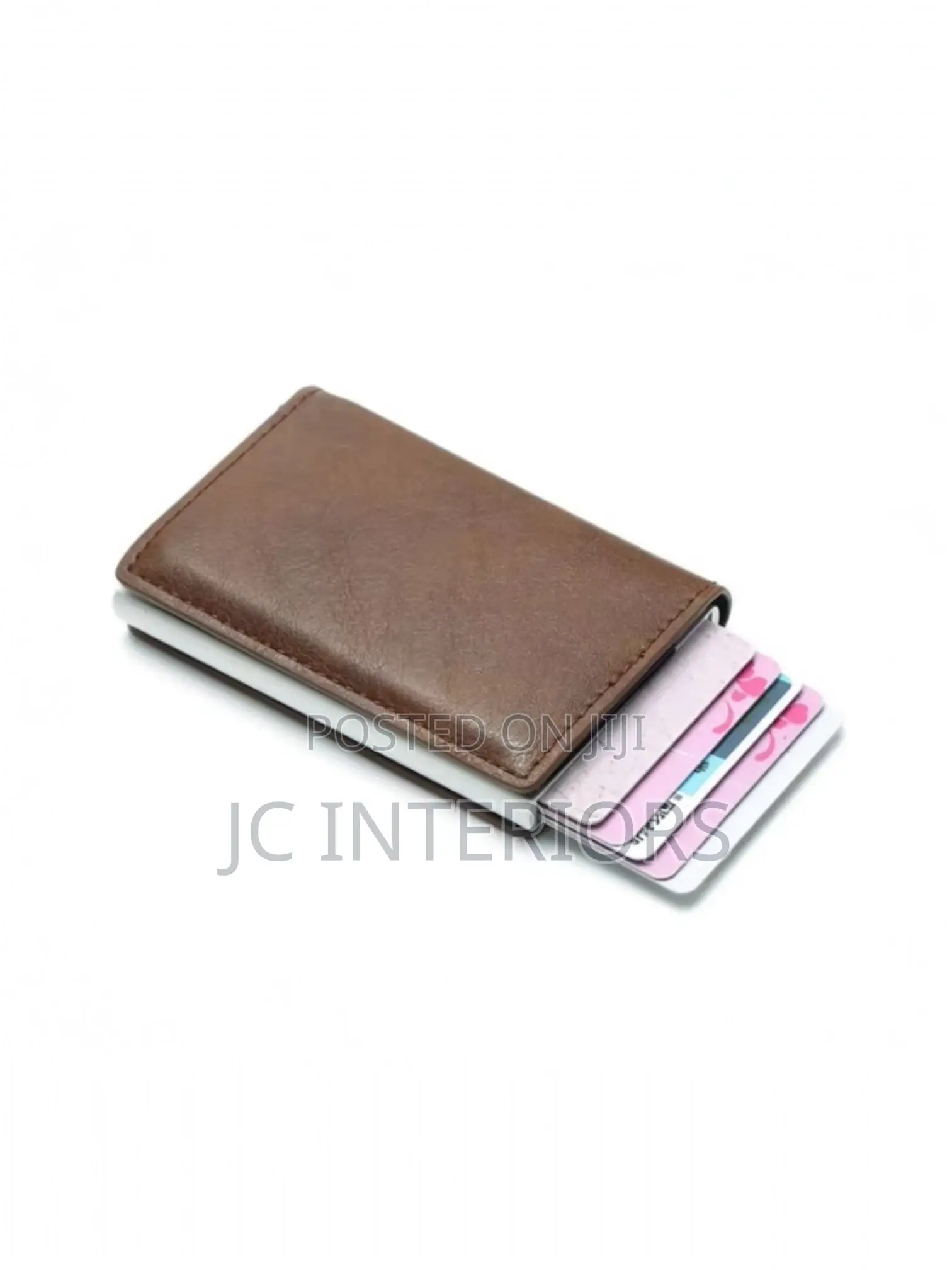 Pu Leather Business Card Holder - Brown