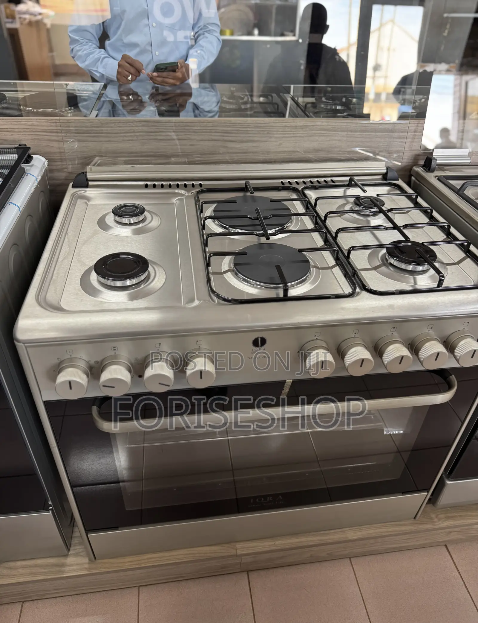 Iqra 90*60cm Cooker & 2electric Plate 4gas Burners