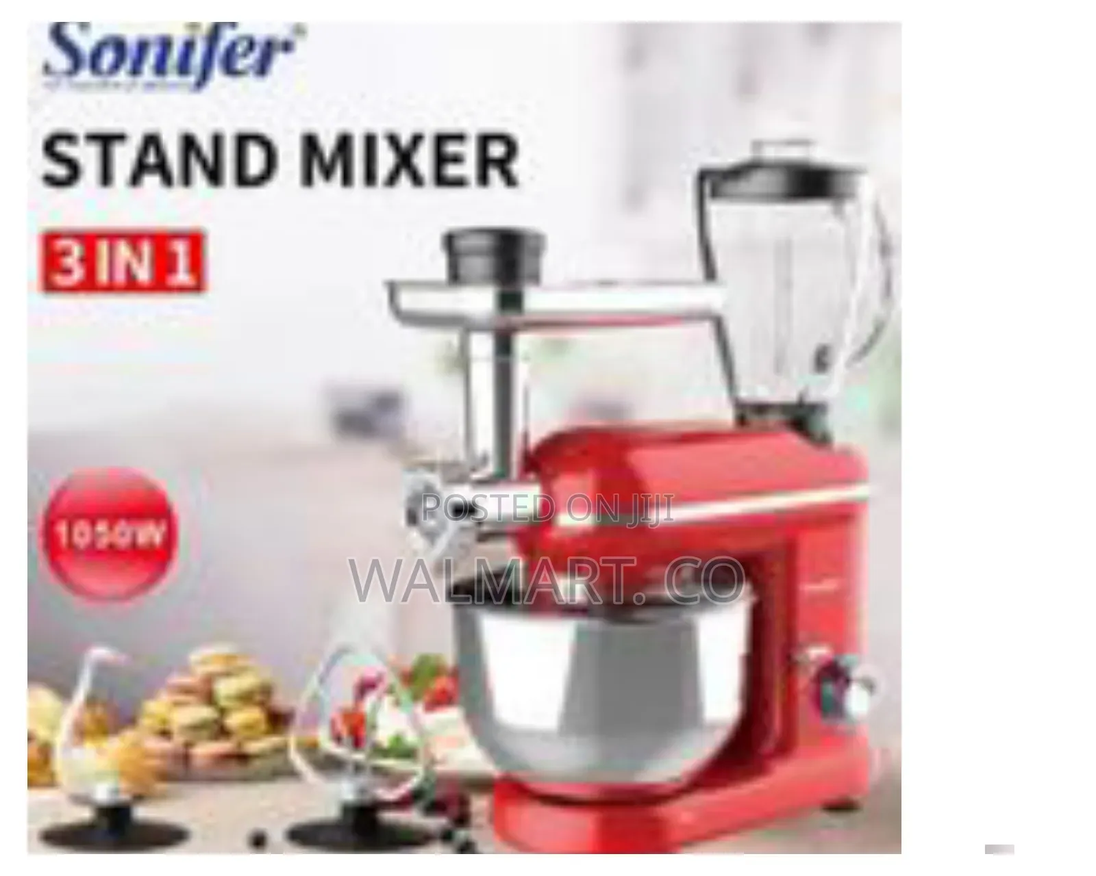 Sonifer 5.5litres 6 Speed Stand Mixer 3 in 1 Meat Grinder,Blender