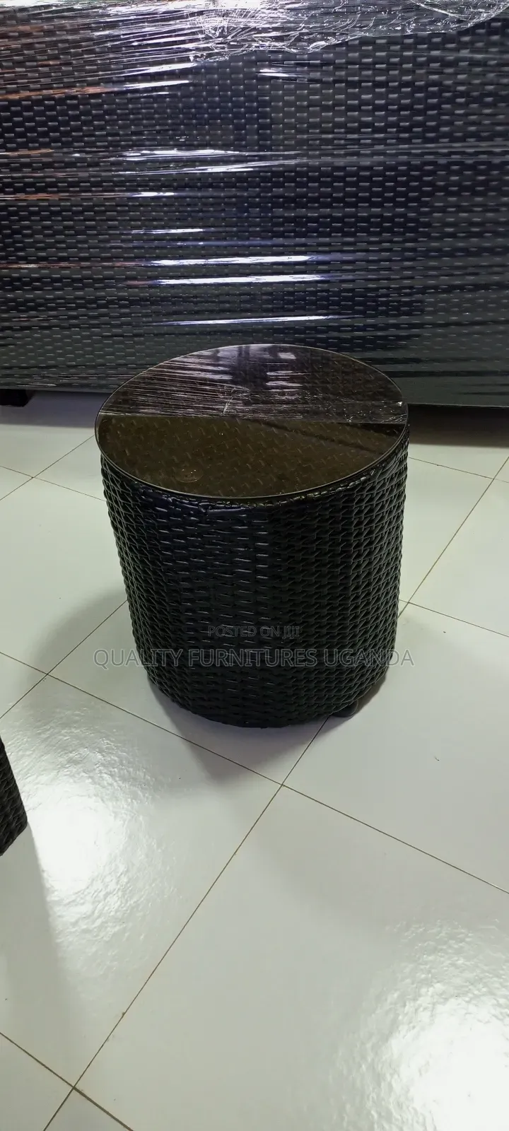 Rattan Round Puff