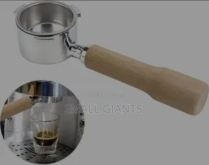 Coffee Portafilter With A Wooden Handle