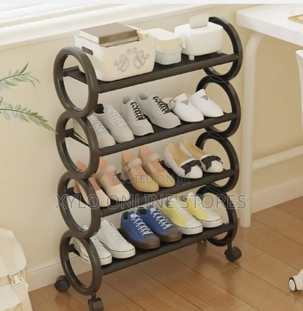4-tier Shoe Rack With Wheels