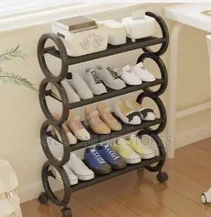 4-tier Shoe Rack With Wheels