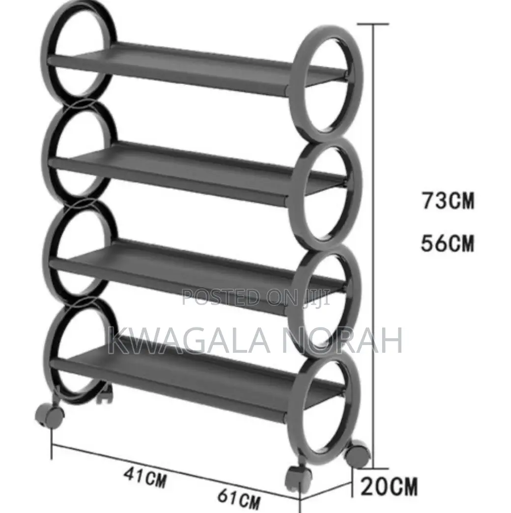 4-tier Shoe Rack With Wheels