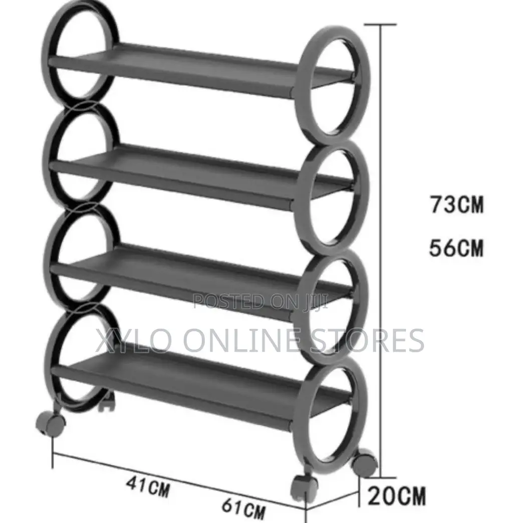4-tier Shoe Rack With Wheels