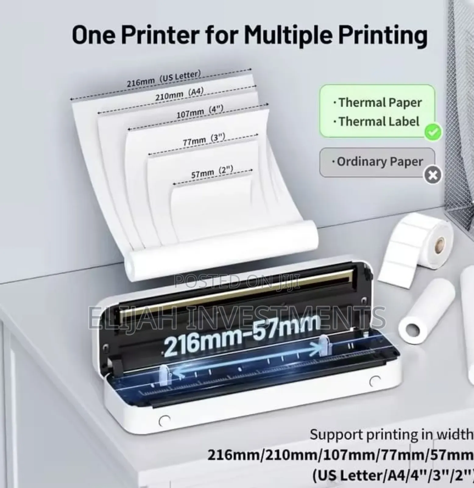 Portable Inkless Thermal Printer.