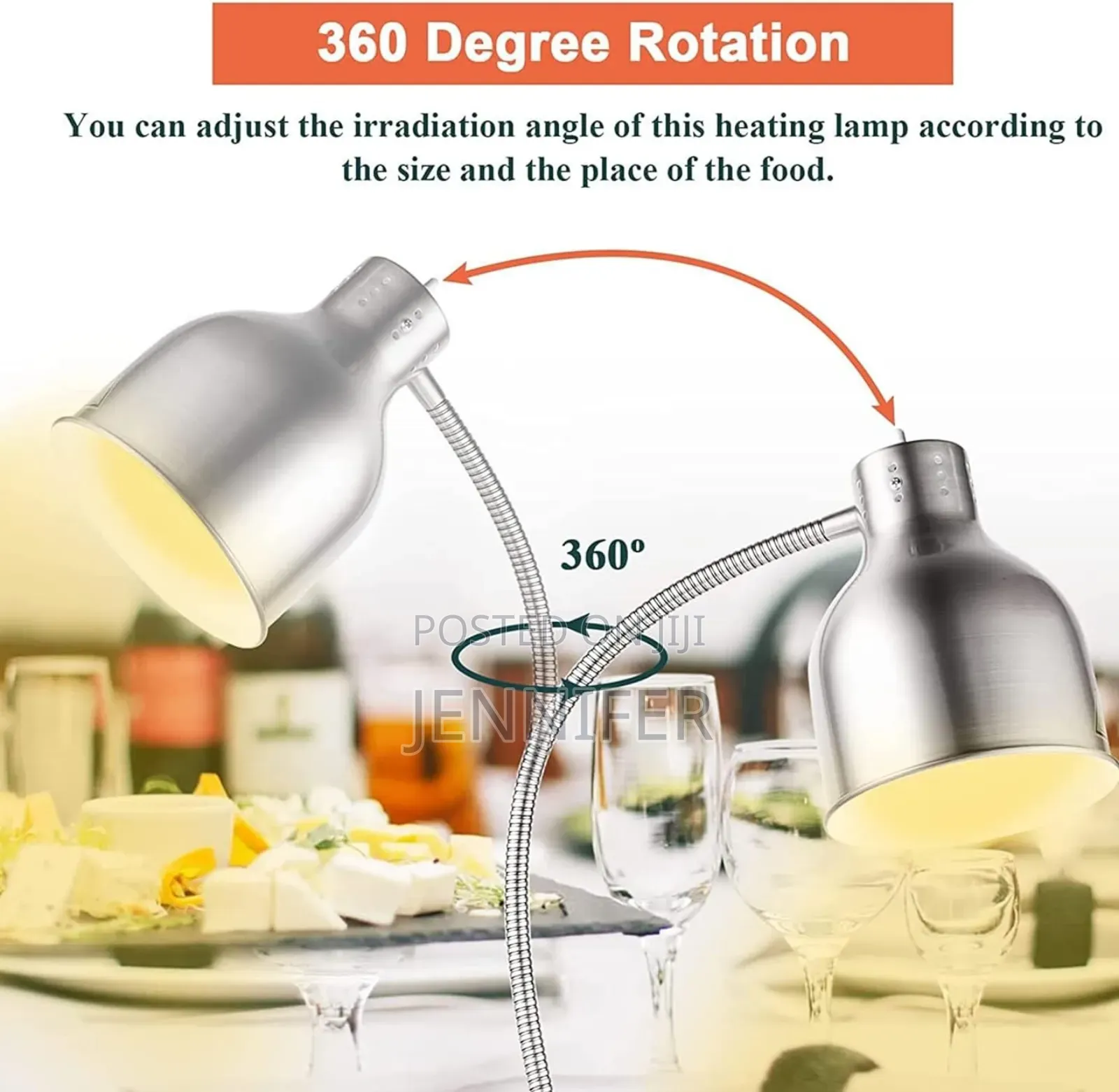 Portable Electric Commercial Food Warmer Lamp