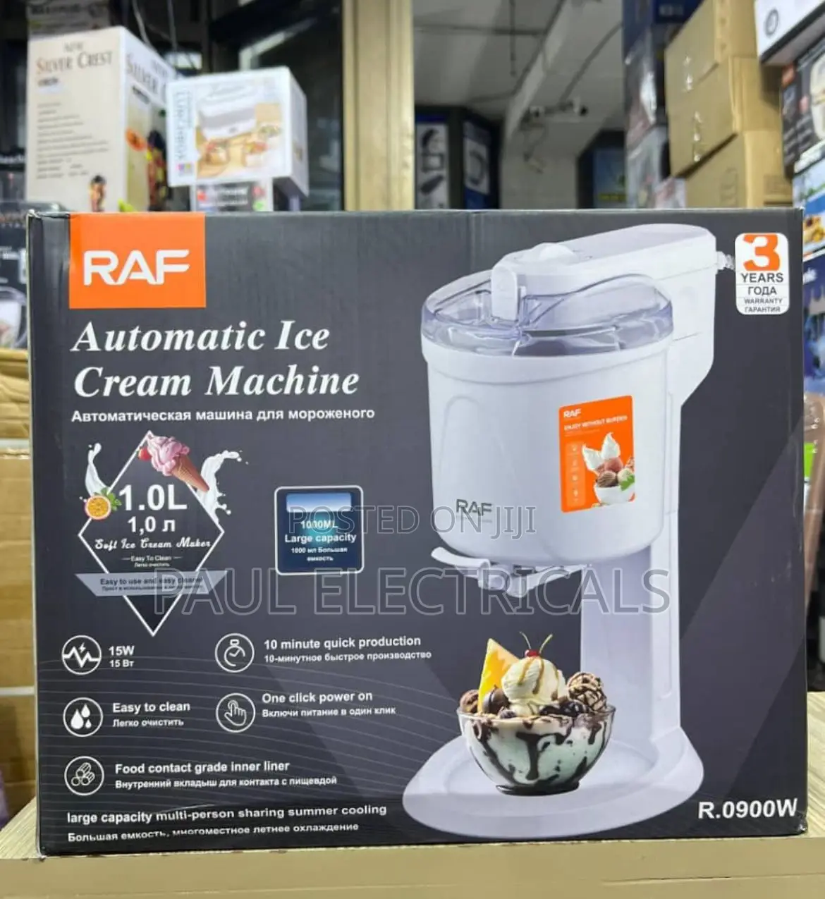 Raf Automatic Ice Cream Machine