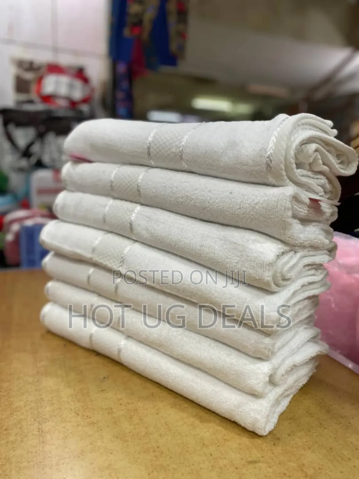New Large Absorbent Cotton Bath Towel - White