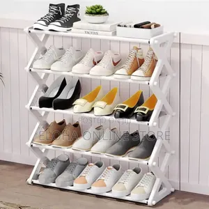 Foldable Mult-Tiered Shoe Rack
