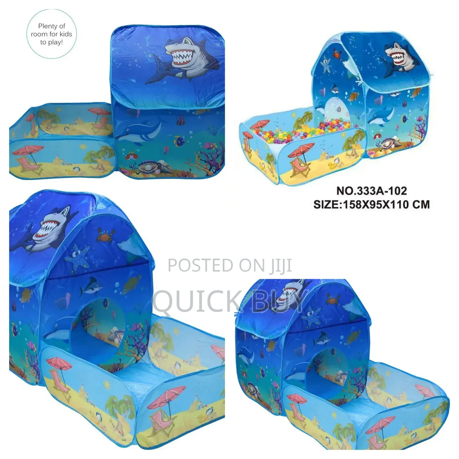 Kids Pop Up Tent With Play Pen Area