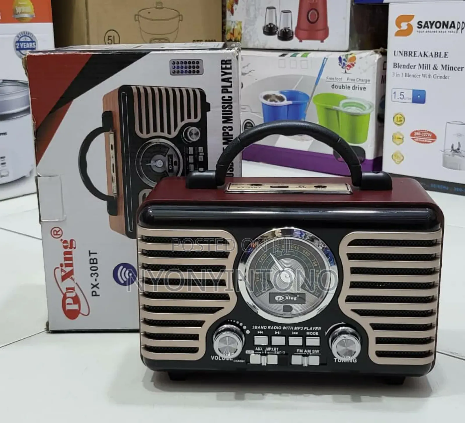 Pu Xing Classic Rechargeable 3band Radio With Bluetooth