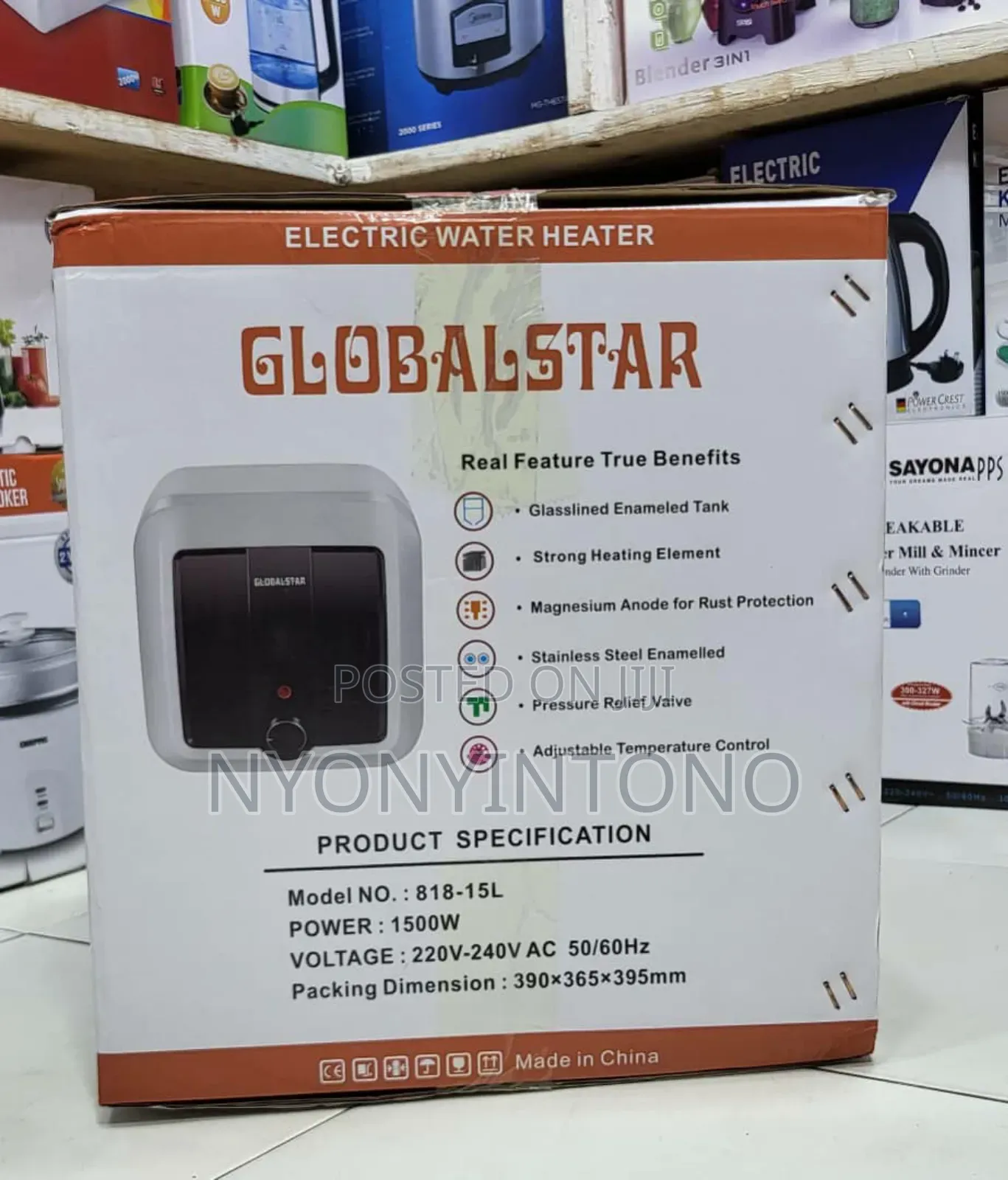 Globalstar 15litres Electric Water Heater