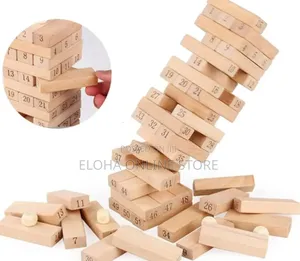 Jenga Blocks With 4dices 54pcs 65ks